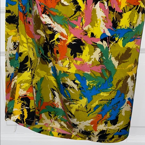 MM Couture yellow abstract dress, M - Picture 3 of 10